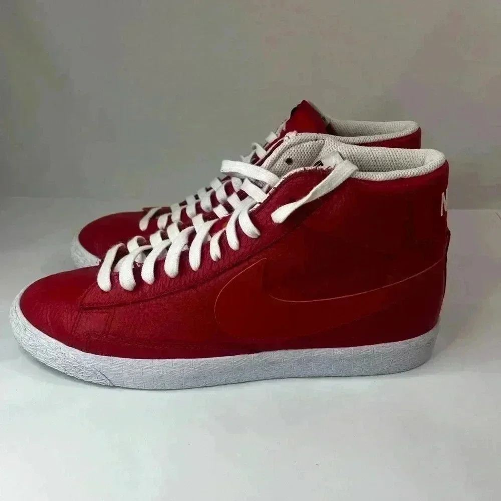 Nike Blazer Mid‎ High Premium Game Red 2016 429988-604 leather mens 9.5 - Picture 5 of 10